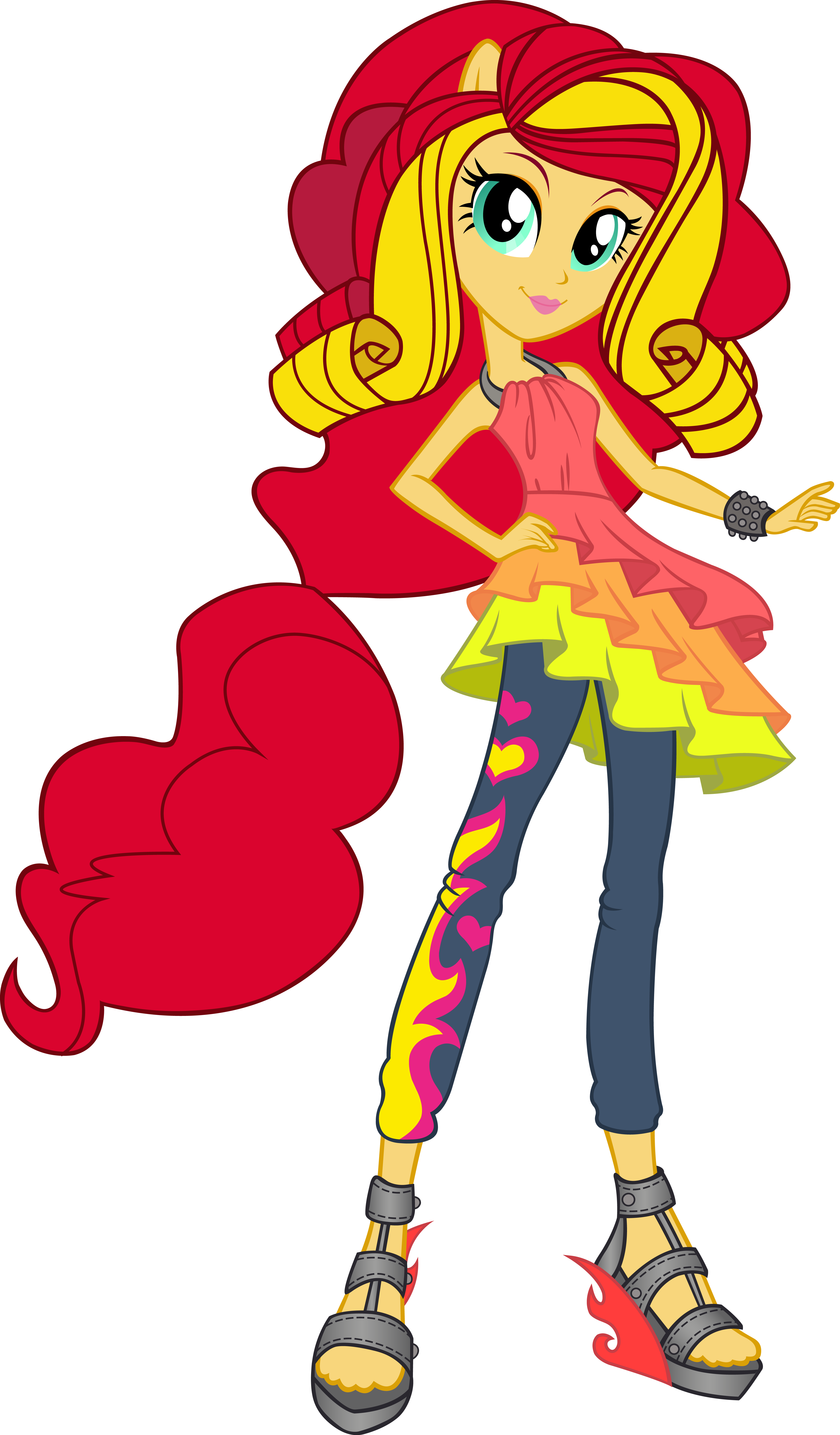 Rainbow Rocks Sunset Shimmer Vector By Sugar Loop On Deviantart