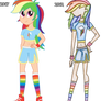 Human Rainbow Dash Fashion Vector