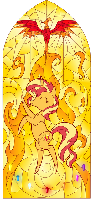 Sunset Shimmer Stained Glass