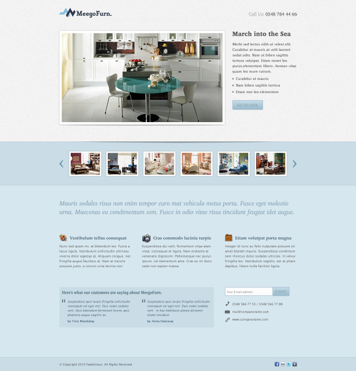 MeegoFurn. Landing Page PSD