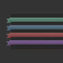 4 Colored Ribbons PSD
