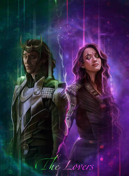 Loki x Darcy tarot card by Skaiwitch