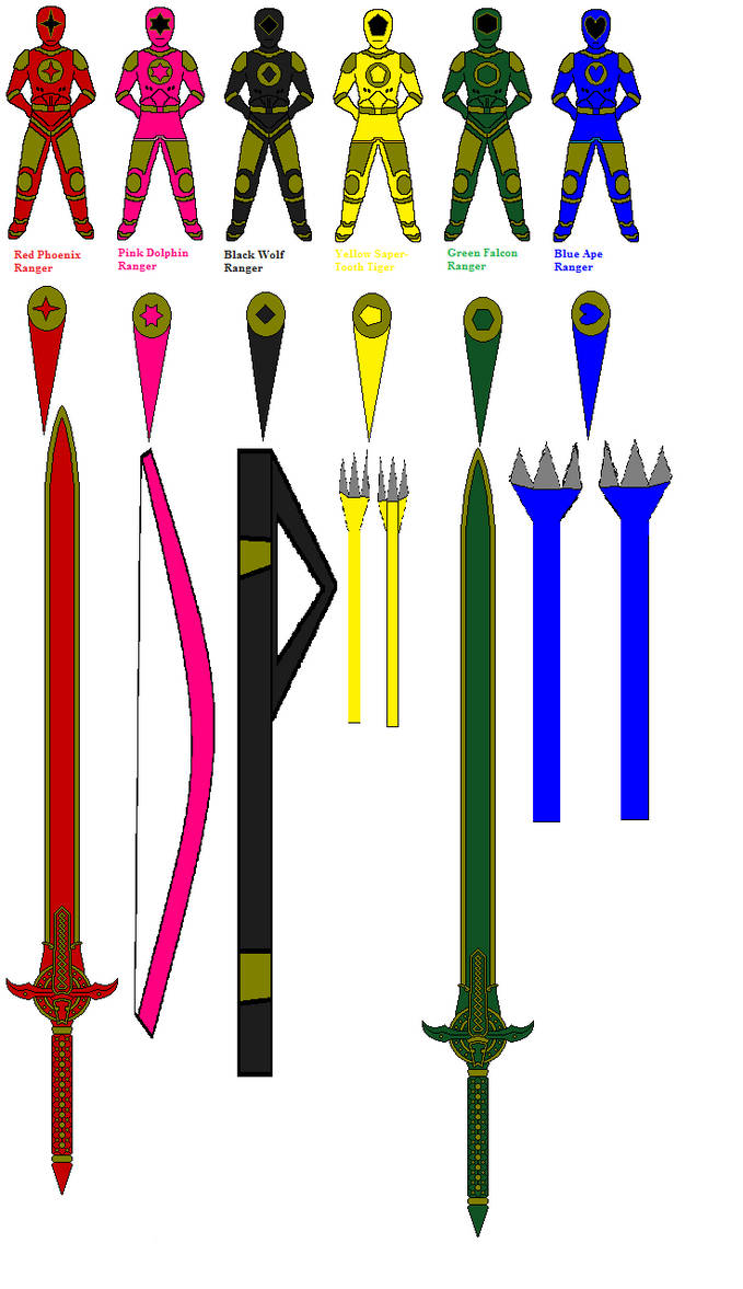 Power Rangers Crystal Racers Swords Crystal Ranger's / Power Crystal's / Weapon's by cecilthomasdavis on ...