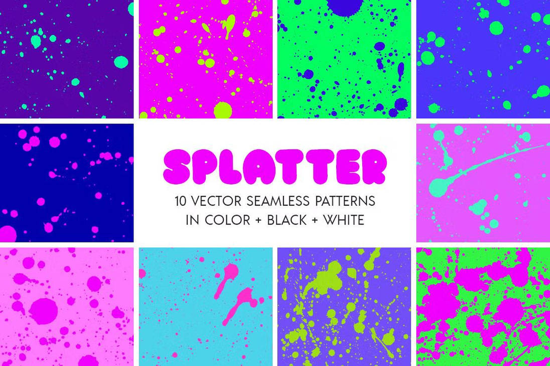 Splatter Spray Seamless Patterns by bonogutan691 on DeviantArt