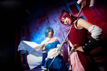 Madoka Magica-red and blue