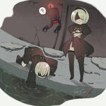 9S Fishing in the Sewers by Oprisnyashka