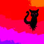 Rainbow Black Cat