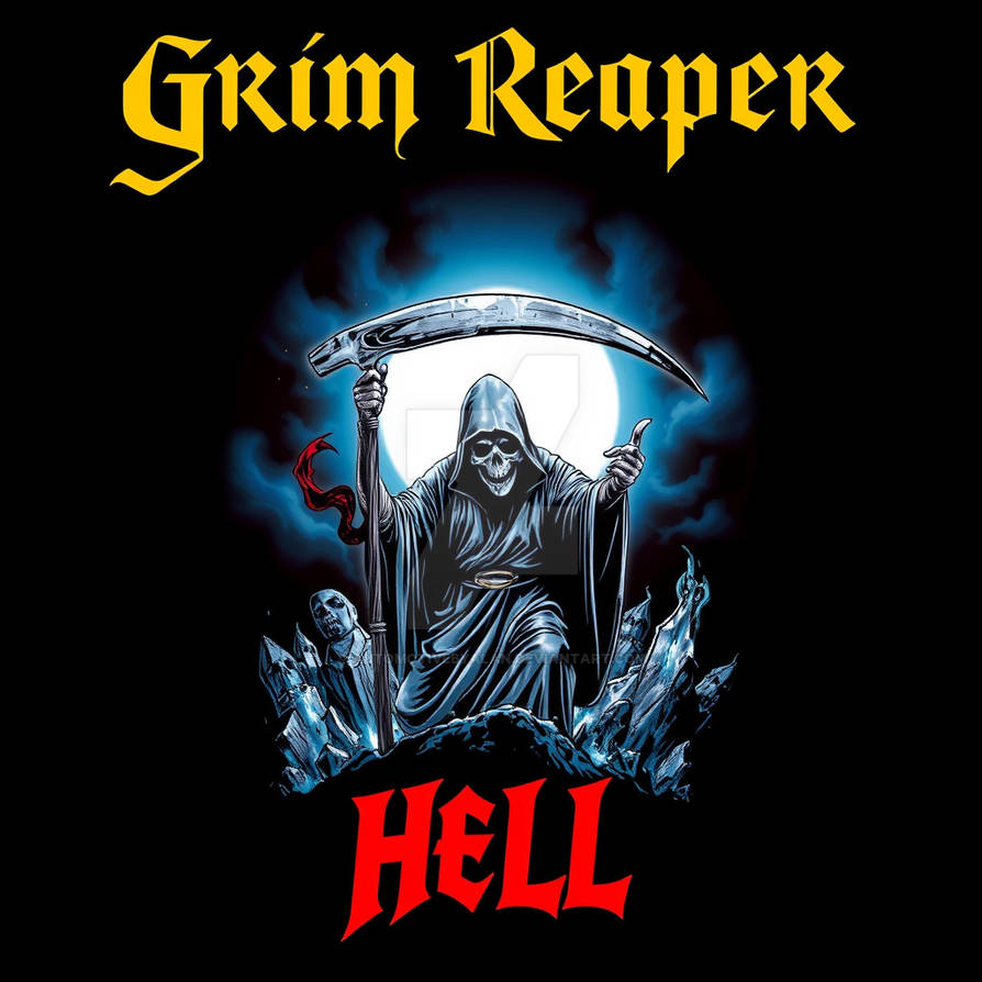 Higher Reeper Album Cover Grim Reaper HELL Heavy Metal Album Cover by AutomotiveByAlan on DeviantArt