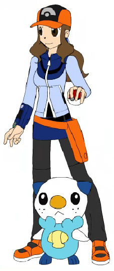 Hilbert as a girl Pokemon Trainer