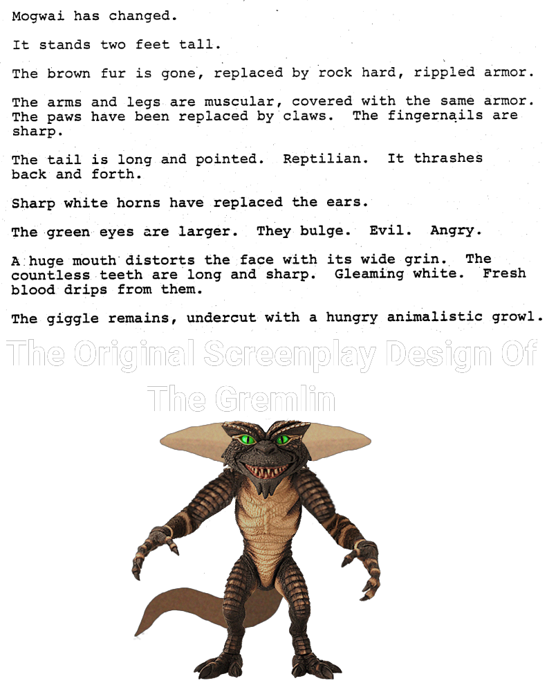 Gremlins Script Excerpt Gremlin (Original Screenplay Version) by Dylan613 on DeviantArt