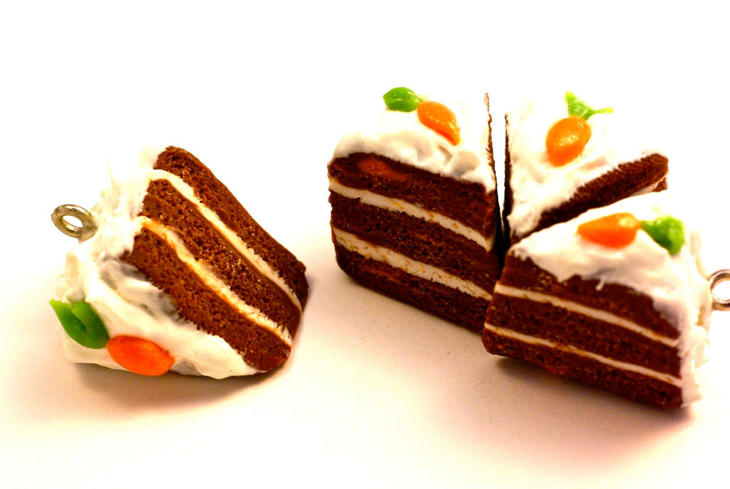 Polymer Clay Carrot Cake Charm