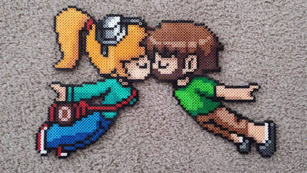 my gf and I in beads