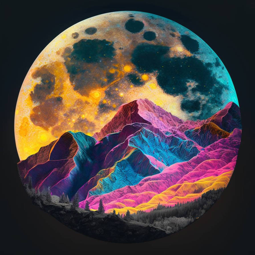 Psychedelic moon by Dreamberry8943 on DeviantArt