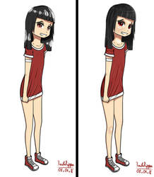 Little Cute Black Haired Anime Girl (^-^)