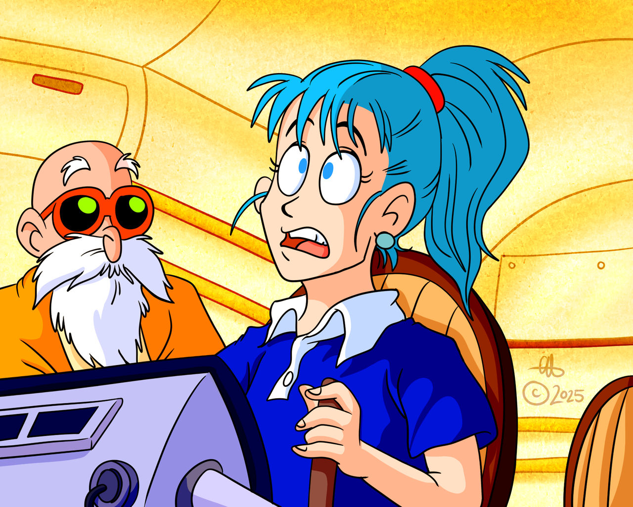 Silly Roshi Don't ask what Roshi's doing behind there by Chopfe on DeviantArt
