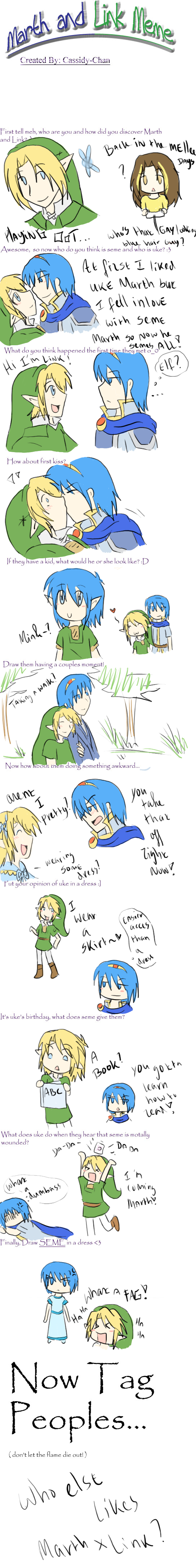 Marth x Link meme