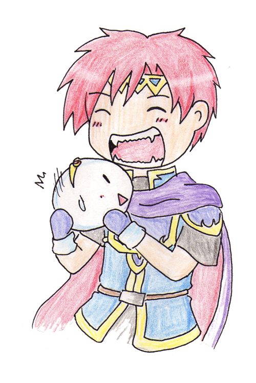 Chibi Roy with mochi Marth