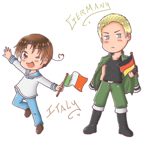 Chibi Italy and Germany