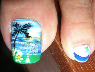 The beach nail art