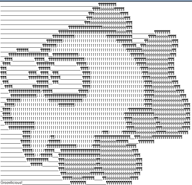 Ascii Fish Three Line Fish ASCII by Groovilicious on DeviantArt