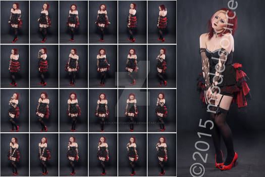 Stock: Holly Hell Kitty Red Black Corset - 24 Img