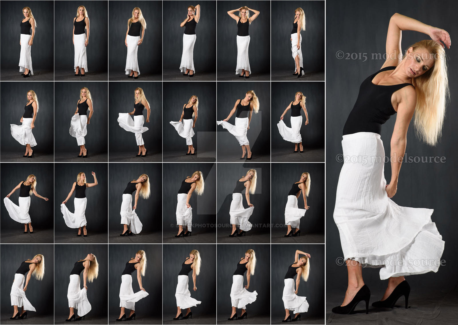 Stock: Gianna Moving in Long Skirt - 24 Images