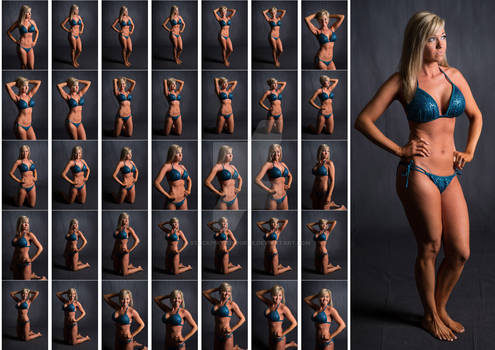 Stock: Sarah Fitness Bikini Poses - 35 Images