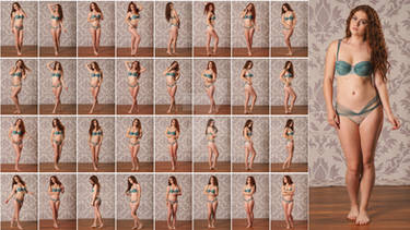 Stock: Allie Green Lingerie Standing - 33 Images