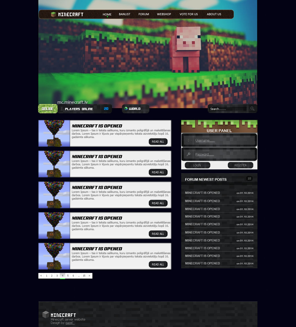 MINECRAFT DESIGN by AndrisProd on DeviantArt