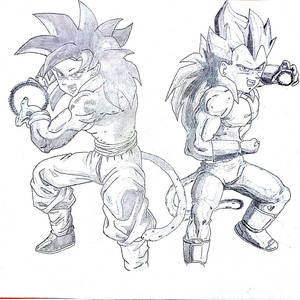 goku y vegeta SSJ4