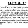 Basic rules