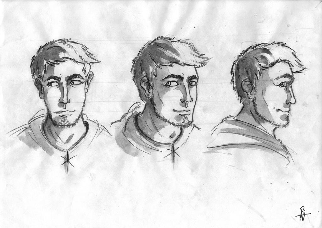 Main character - model sheet, face (commission) by MarcoRiz on DeviantArt
