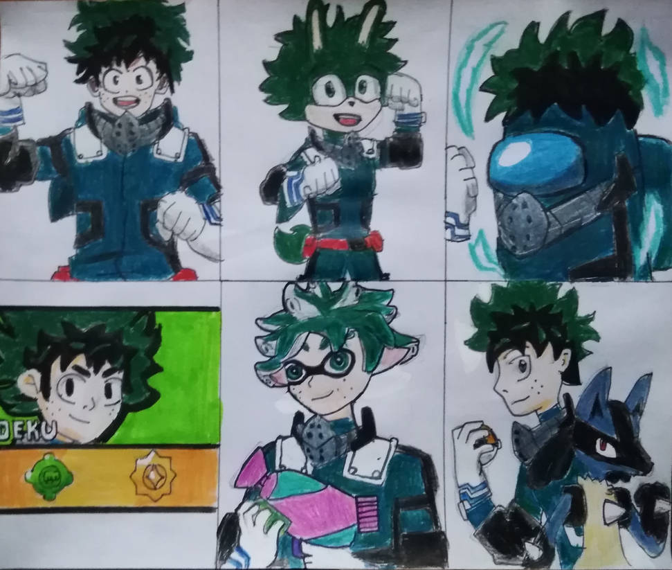 Deku in different style by Gioelecusin on DeviantArt