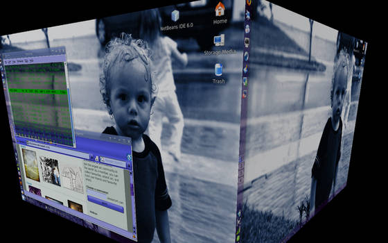Desktop on a Cube