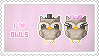 Stamp: I love Owls by apparate