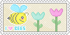 Stamp: I love Bees (2)