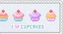 Stamp: I love Cupcakes
