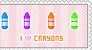 Stamp: I love Crayons