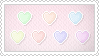 Stamp: Pastel Hearts