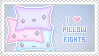 Stamp: I love pillow fights