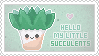 Stamp: Hello my little succulents by apparate