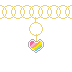 Charm Bracelet: Gold Rainbow Heart