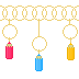 Charm Bracelet: Gold Pencils by apparate Charm Bracelet: Gold Pencils by apparate