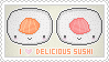 Stamp: I Love Delicious Sushi by apparate