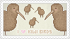 Stamp: I Love Kiwi Birds by apparate