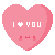 Free Avatar: Pixel Candy Heart (I Love You)