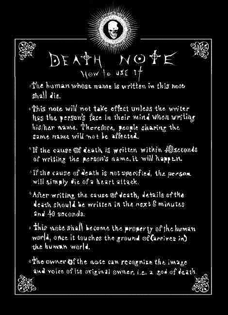 Death Note  Fofices Nipônicas