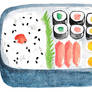 Bento box watercolour