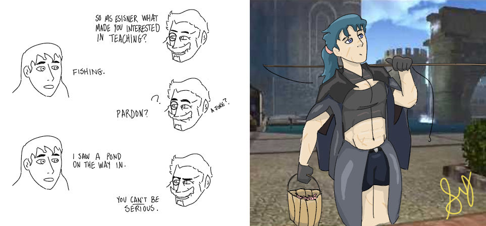 Byleth Fish Byleth Fishing Small Comic by stickyonda on DeviantArt