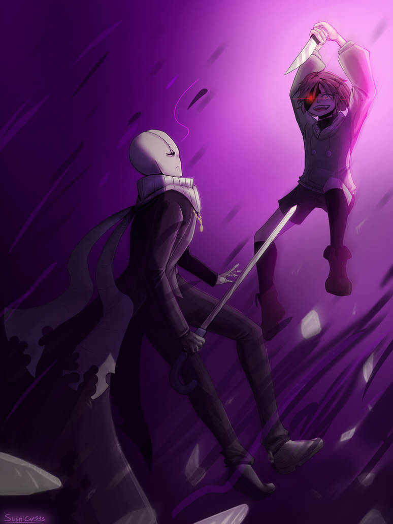 Gaster vs. Chara - Berserktale Contest Entry by Sushi-Cat333 on DeviantArt